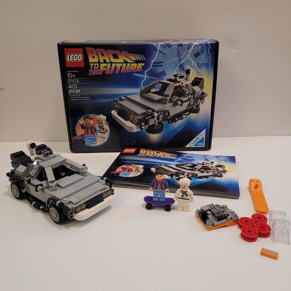 LEGO Back To The Future DeLorean Time Machine 401 Pieces Set 21103 Complete - Picture 1 of 13